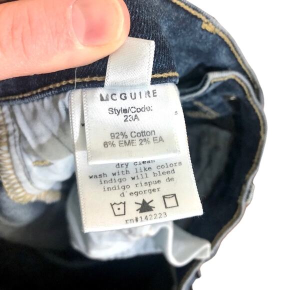 McGuire Skinny Ankle Mid Rise Medium Wash Jeans Size 27 - Picture 5 of 5